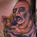 Tattoos - zombie baby rose neck tattoo - 46571